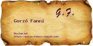 Gorzó Fanni névjegykártya
