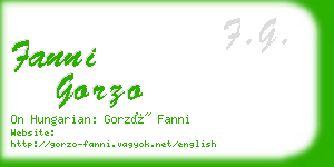 fanni gorzo business card